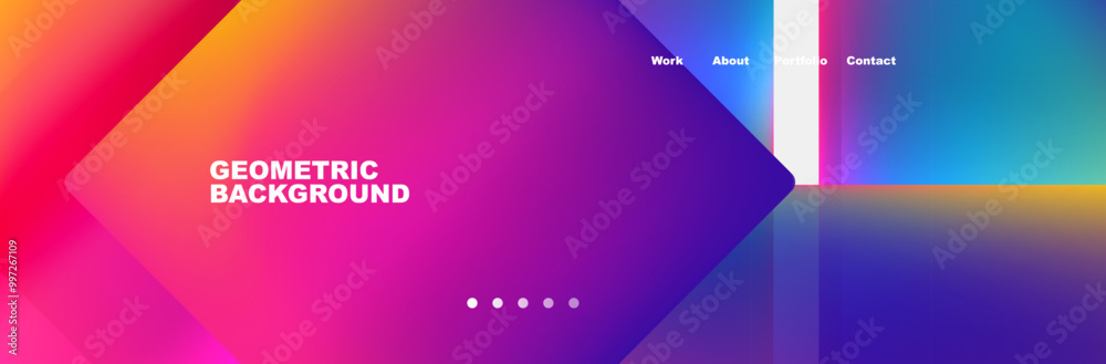 Colorful fluid gradient triangles and squares web site template. Vector Illustration For Wallpaper, Banner, Background, Card, Book Illustration, landing page Colorful fluid gradient triangles and squares web site template. Vector Illustration For Wallpaper, Banner, Background, Card, Book Illustration, landing page