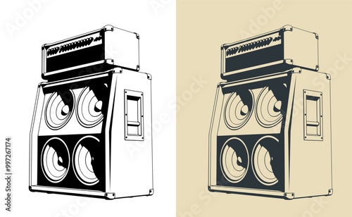 Guitar combo amplifier
