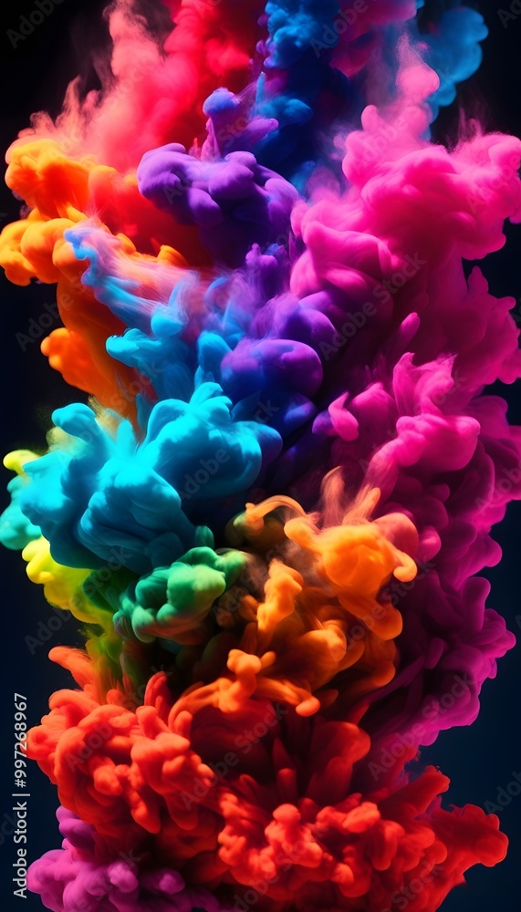 Fototapeta premium striking thermochromic pigments showcasing temperature-responsive colors