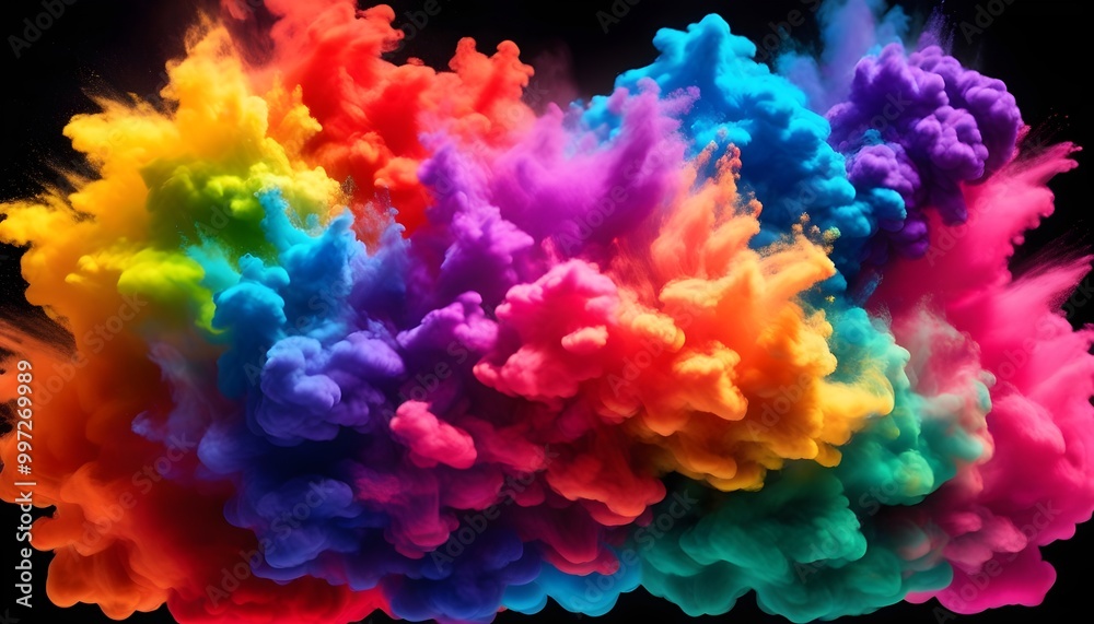 Fototapeta premium eye-catching thermochromic pigments illustrating temperature dynamics