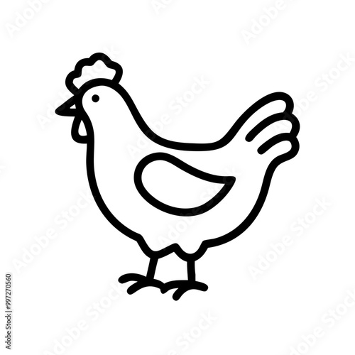  Simple Chicken Outline Vector Art for Farm and Nature Themes