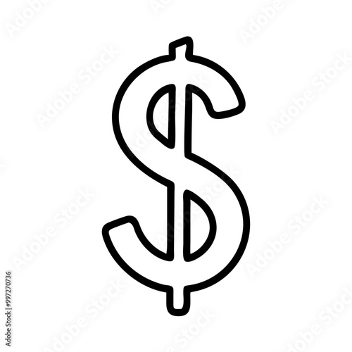  Dollar Sign Vector for Financial Business and Currency Design