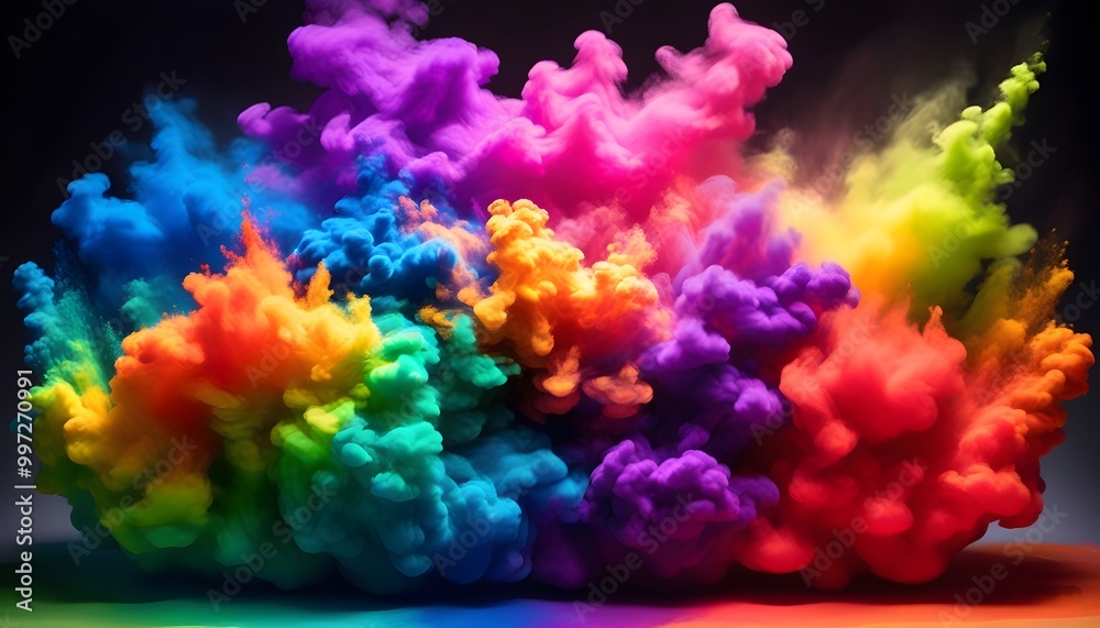 Fototapeta premium fascinating thermochromic pigments changing color with heat exposure