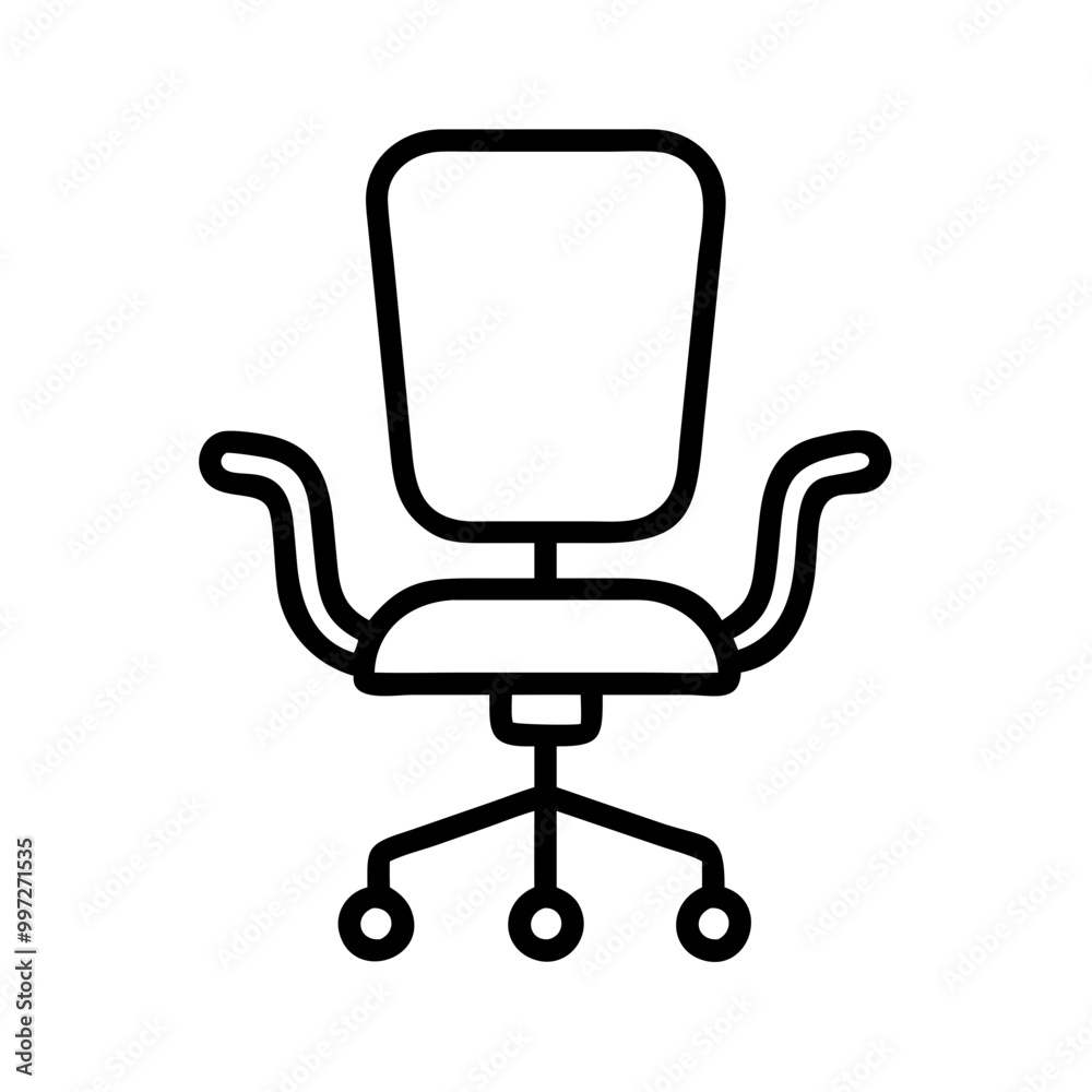 Ergonomic Office Chair Vector for Workplace Design and Business Applications Ergonomic Office Chair Vector for Workplace Design and Business Applications
