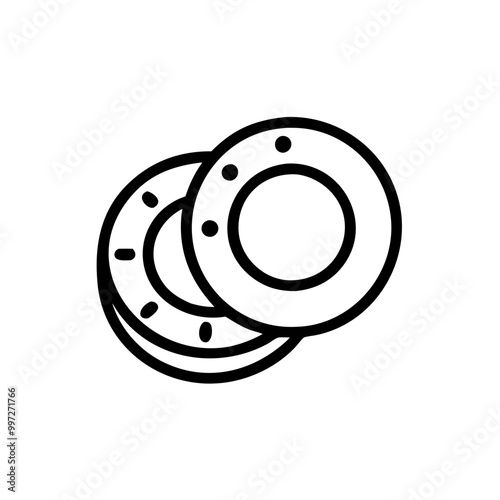  Vector Illustration of Car Brake Disc with Holes Automotive Spare Part Design