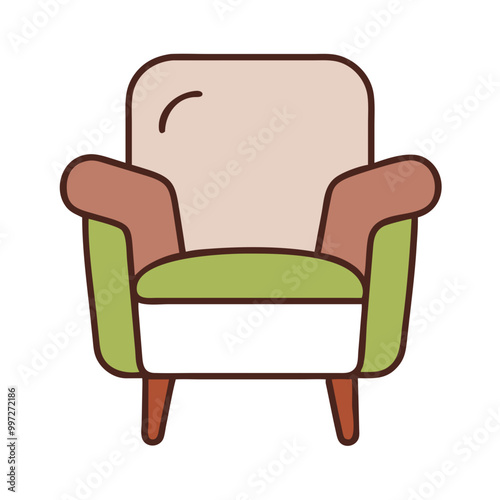  Mid-Century Modern Armchair Illustration Vector for Home Decor Design