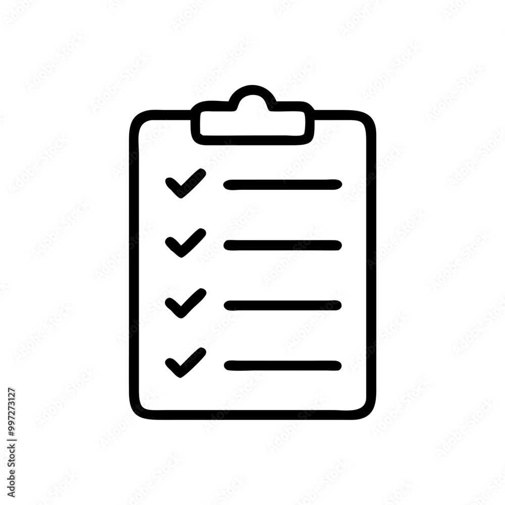 Checklist on Clipboard for Task Management and Organization Vector Checklist on Clipboard for Task Management and Organization Vector