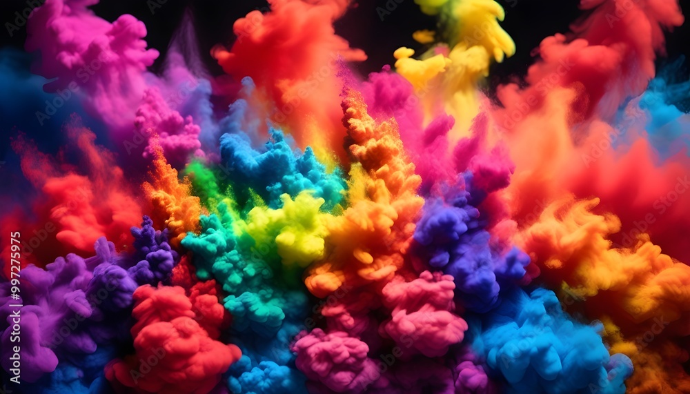 stunning display of thermochromic pigments in a rainbow mist stunning display of thermochromic pigments in a rainbow mist