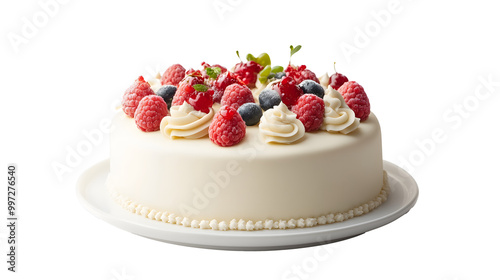 Marzipan cake,on white 