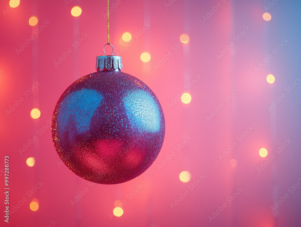 close up of a futuristic neon Christmas babble, plain background close up of a futuristic neon Christmas babble, plain background