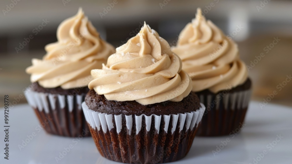Moist chocolate cupcakes with peanut butter buttercream frosting Moist chocolate cupcakes with peanut butter buttercream frosting