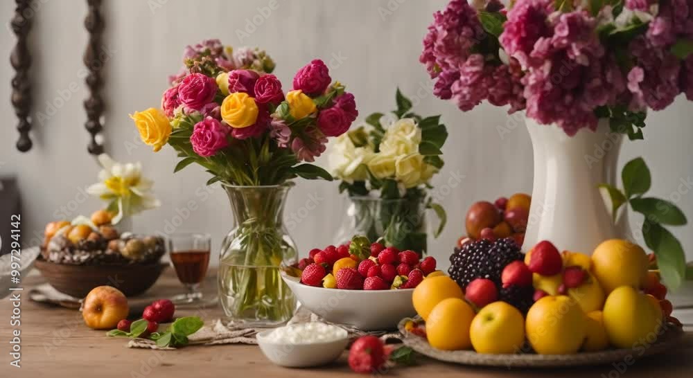 arranged flowers on the table arranged flowers on the table