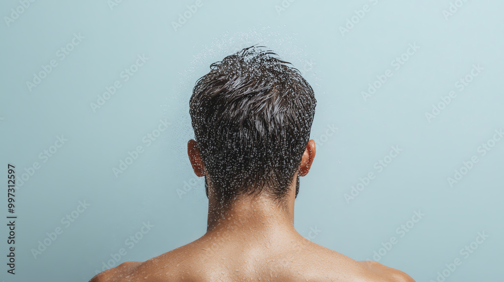 Naklejka premium An itchy, flaky scalp often goes hand in hand with hair shedding
