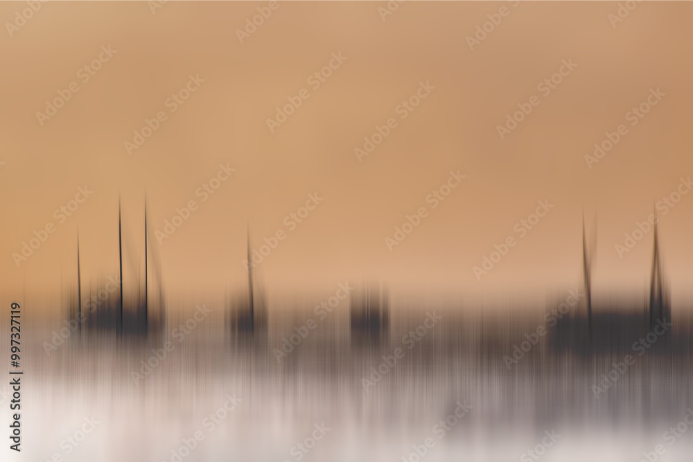 Obraz premium icm golden sun dips below the horizon