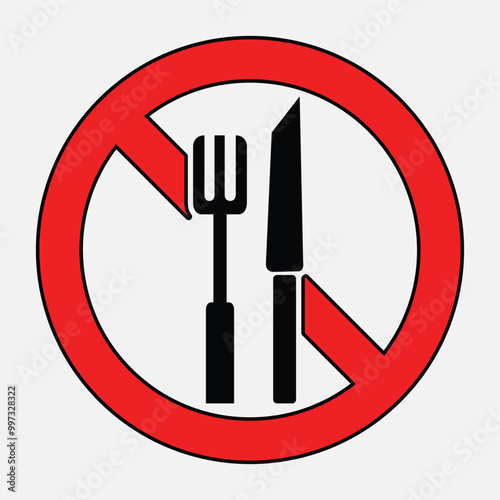 No Eating Symbol for Dietary Restrictions