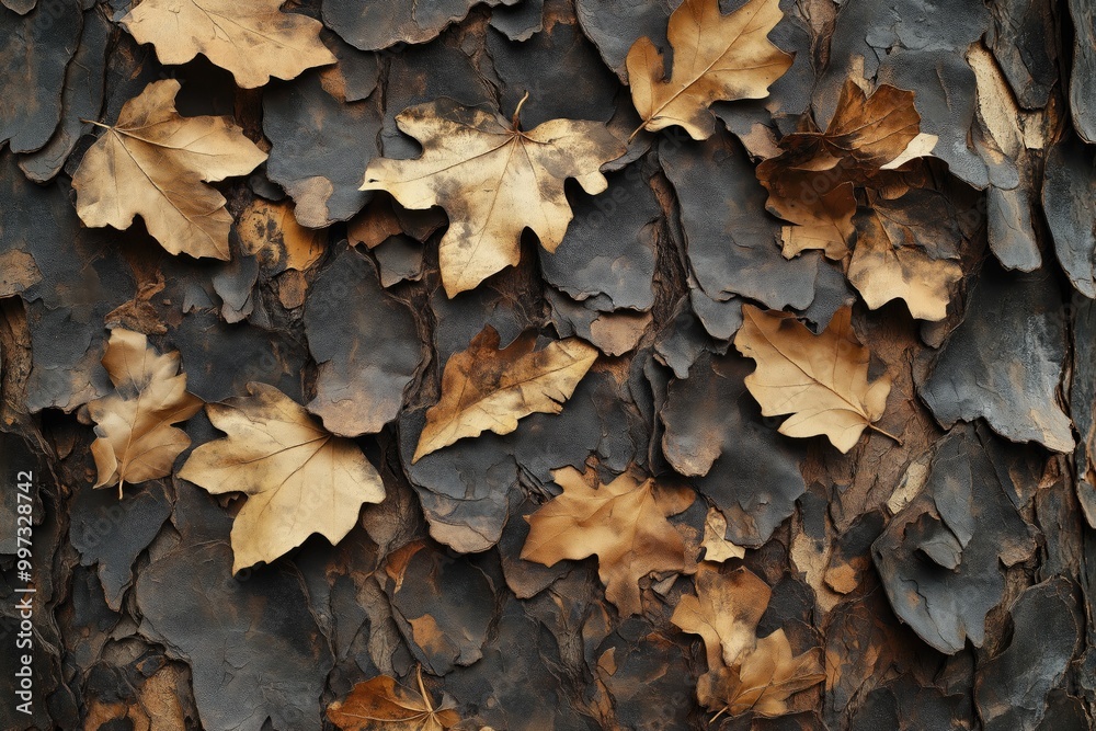 Fallen Leaves Background – Autumn Foliage Photorealistic Camo Pattern with Natural Leaf Textures, Perfect for Seasonal Designs and Nature Themes Fallen Leaves Background – Autumn Foliage Photorealistic Camo Pattern with Natural Leaf Textures, Perfect for Seasonal Designs and Nature Themes