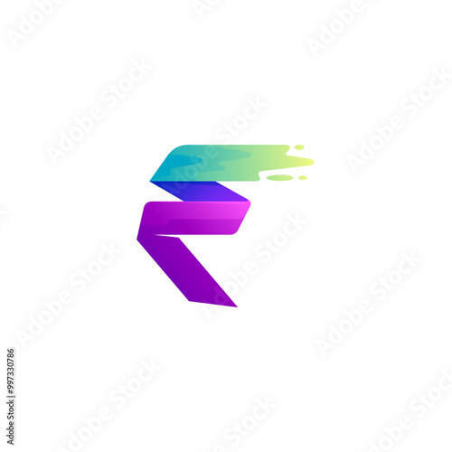 Free Download E logo colorful, letter E icon with 3d colorful design business, swoosh - GFXLoad