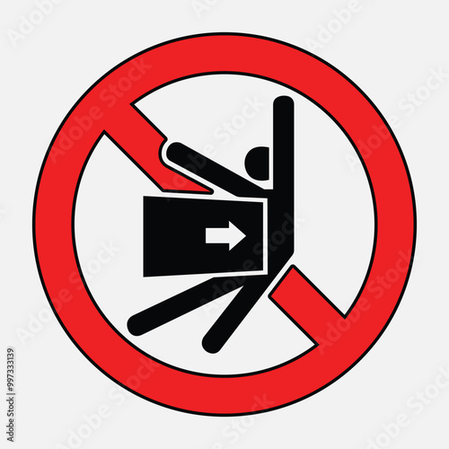 Prohibited Movement Sign with Error Symbol