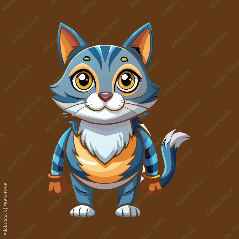 Obraz premium pet cat vector image illustration and artwork