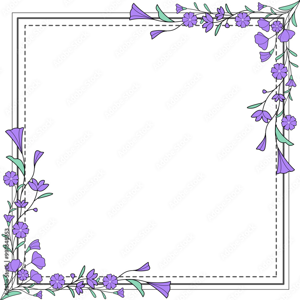 Watercolor flowers frame Watercolor flowers frame