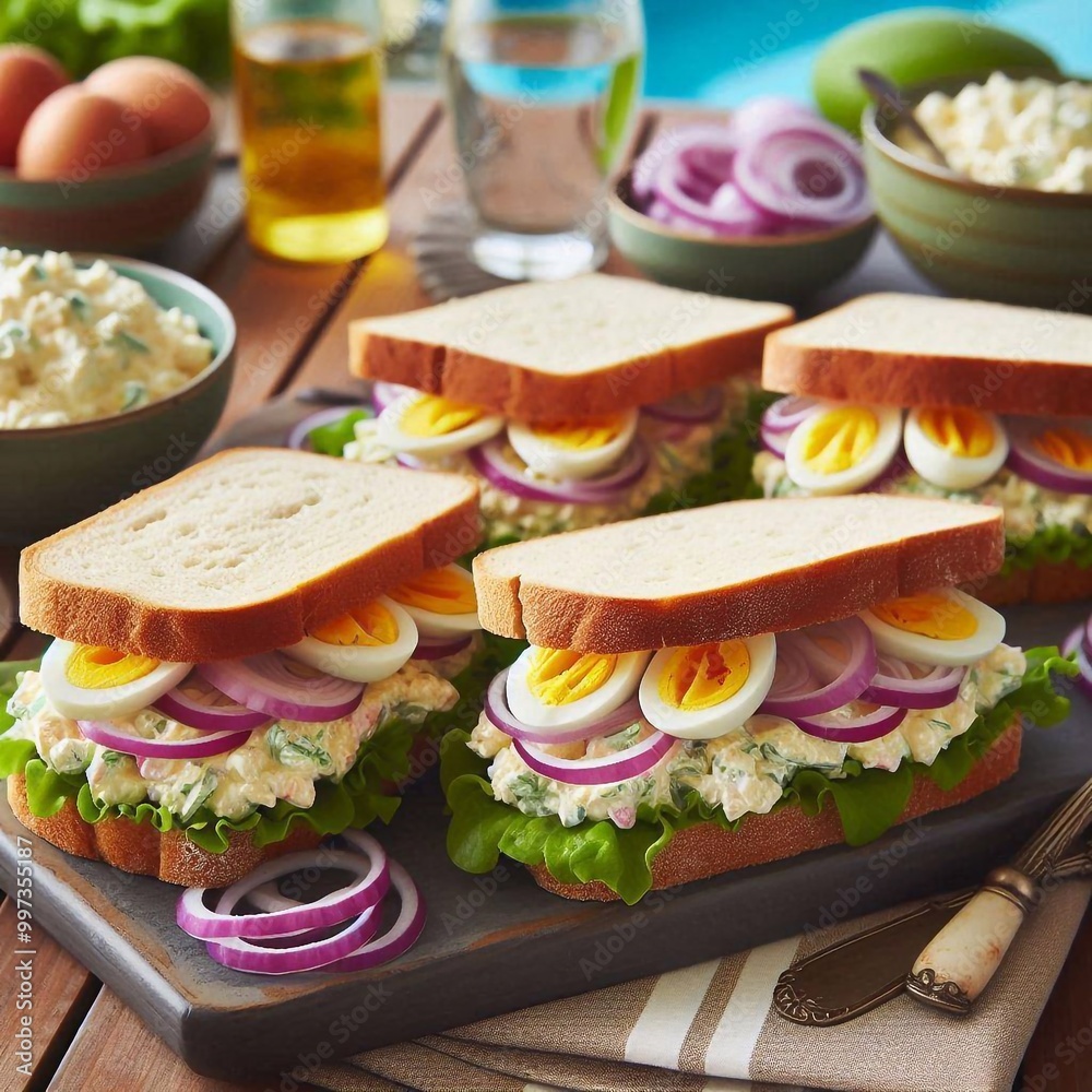Sandwich mit Eiersalat Sandwich mit Eiersalat