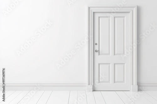 White background door isolation on white background 