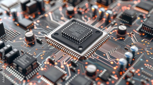 Motherboard concept graphic, Semiconductor 02