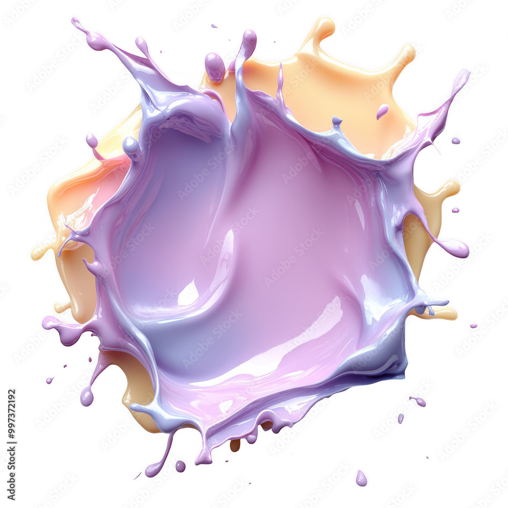 Fototapeta premium Pastel Splatter: Soft Focus Digital Art