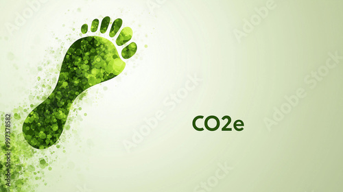 green eco footprint background photo