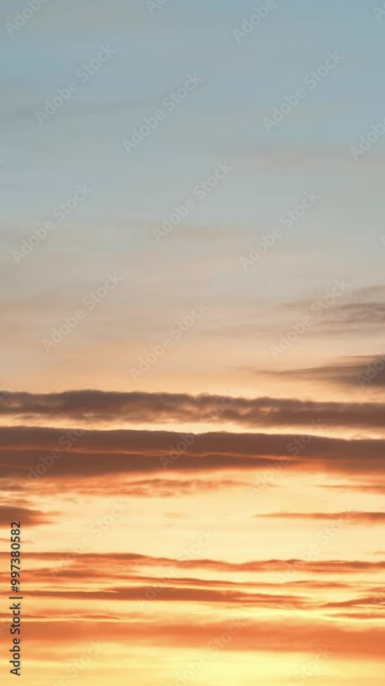 Vertical video. An extremely beautiful view of the evening sky.t Vertical video. An extremely beautiful view of the evening sky.t