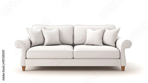 House couch sofa comfort isolated on pure white background 