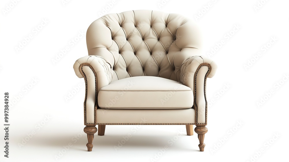 Fototapeta premium Classic armchair isolated on white background 