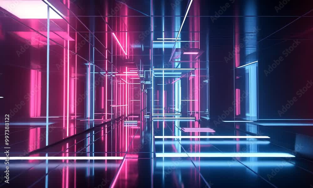 Neon Lights Tunnel