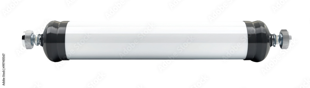 Industrial roller with metal ends, white isolate background. transparent background. Industrial roller with metal ends, white isolate background. transparent background.