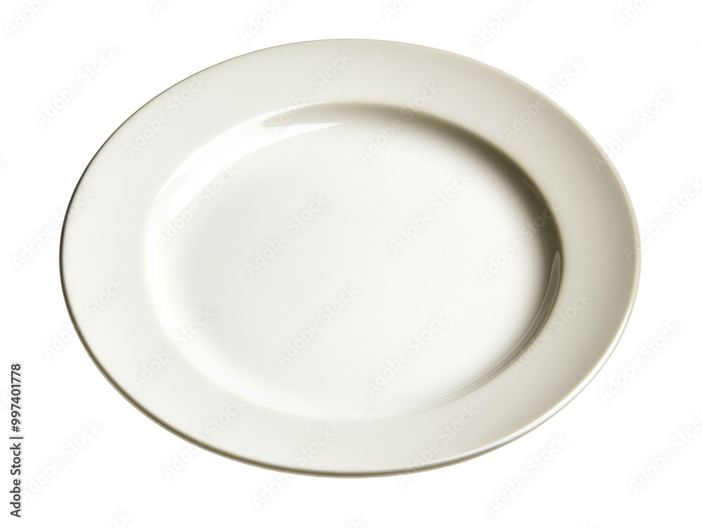 Empty white plate isolated on a clean background, transparent background. Empty white plate isolated on a clean background, transparent background.