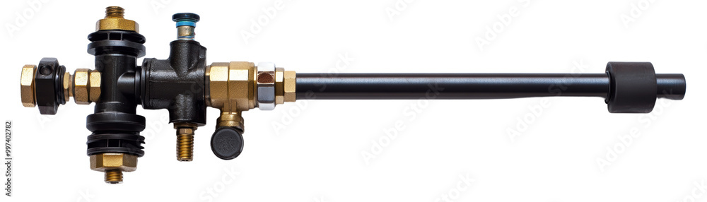 High-quality industrial valve with brass fittings on a white isolate background. transparent background. High-quality industrial valve with brass fittings on a white isolate background. transparent background.