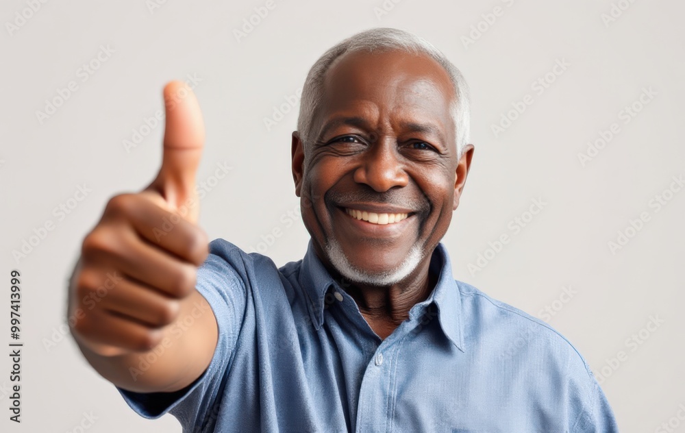 Elderly Man Expressing Satisfaction Elderly Man Expressing Satisfaction