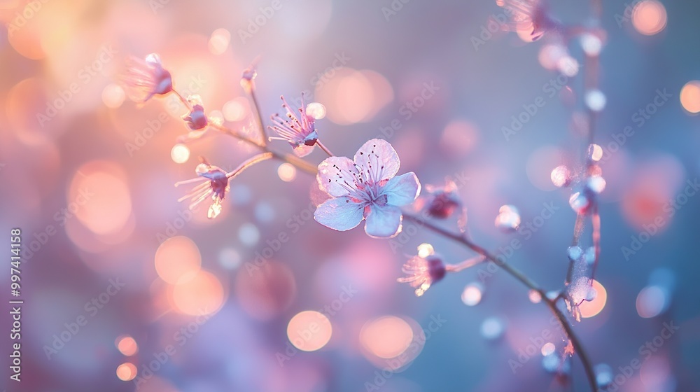 Delicate cherry blossoms in soft, dreamy light. Delicate cherry blossoms in soft, dreamy light.