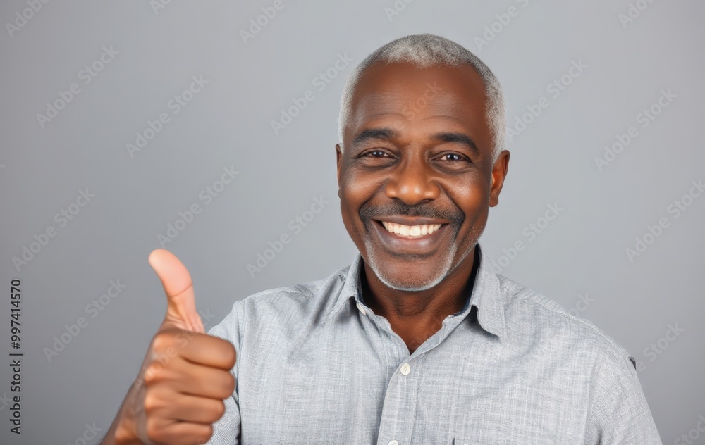 Thumbs Up Gesture from a Happy Senior Man Thumbs Up Gesture from a Happy Senior Man