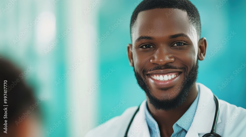 A cheerful doctor interacts with a patient in a well-lit office, providing friendly and professional medical advice A cheerful doctor interacts with a patient in a well-lit office, providing friendly and professional medical advice