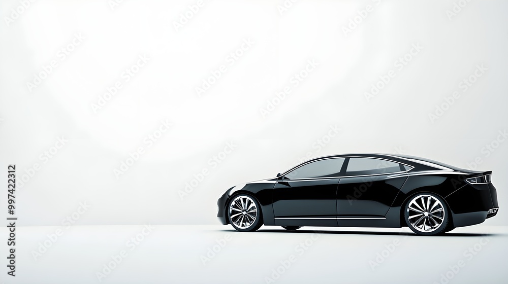 Sleek Modern Car Parked on Smooth Surface Sleek Modern Car Parked on Smooth Surface