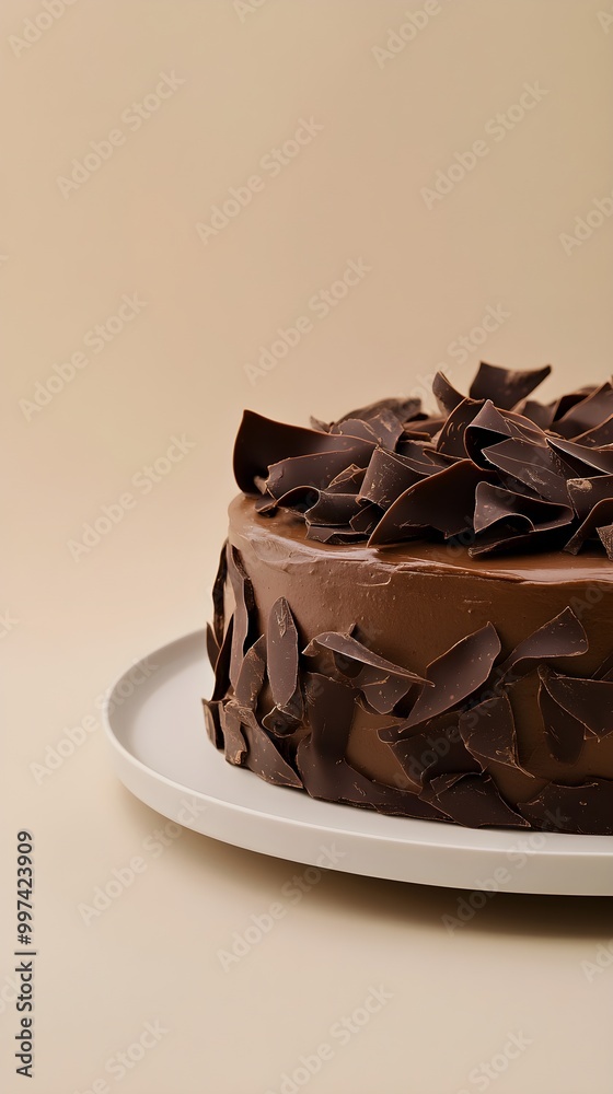 Whole Chocolate Cake with Decorative Topping Whole Chocolate Cake with Decorative Topping