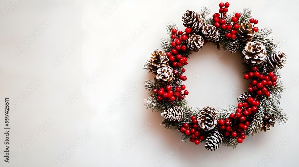 Beautifully Arranged Christmas Wreath Decoration