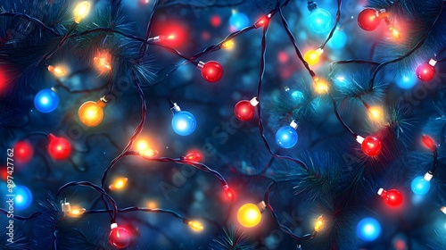 Christmas lights background