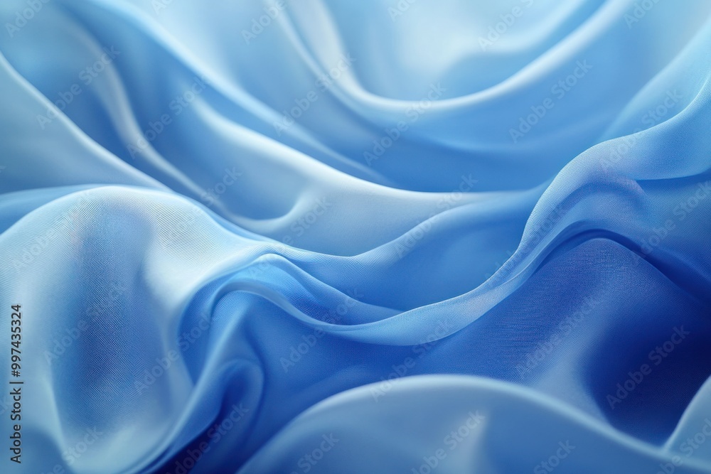 Obraz premium Soft Blue Abstract Fabric Flow