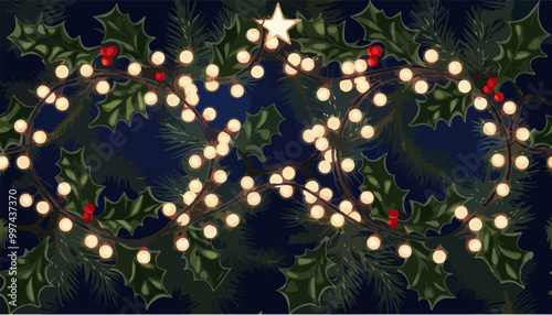 Seamless Christmas fabric pattern