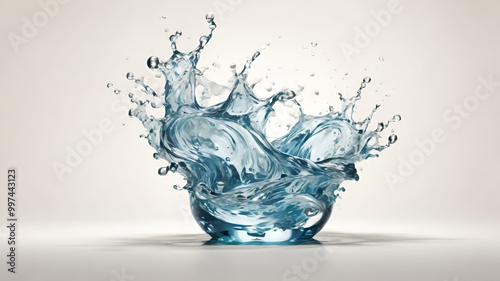 water splash in glass