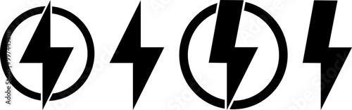 Free Download Thunder and Bolt Icon Sign Symbol Vector Illustration-21 - GFXLoad