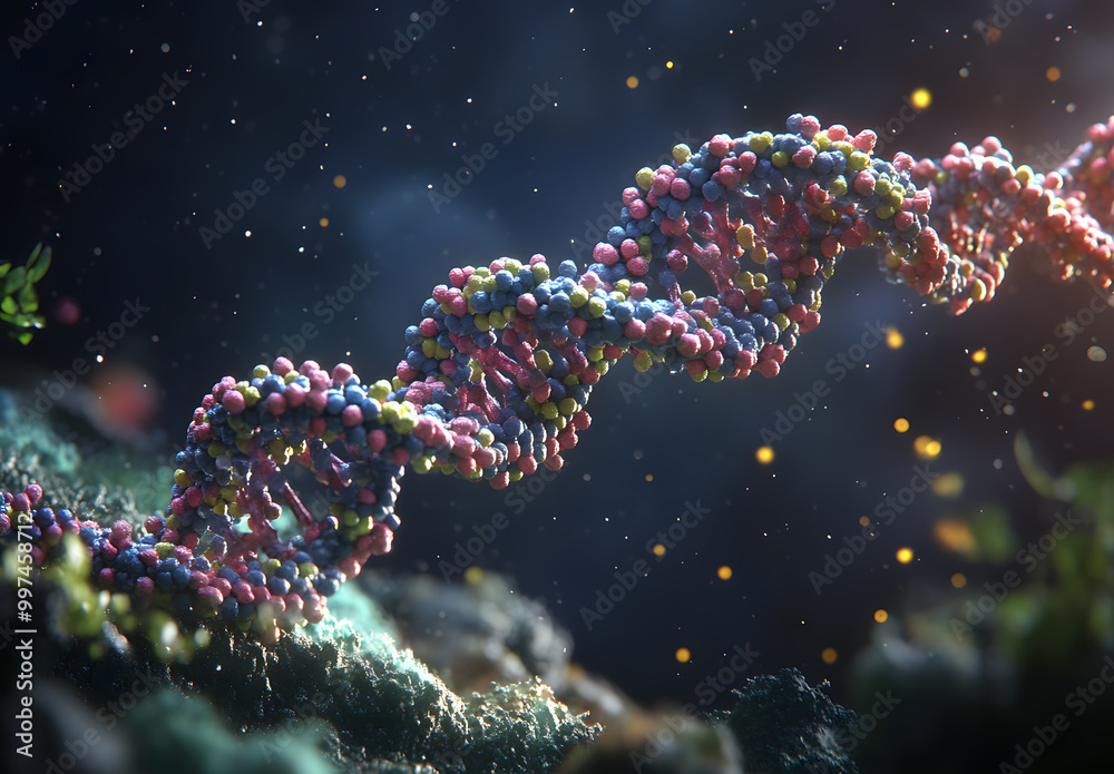 The replication of DNA on a molecular level