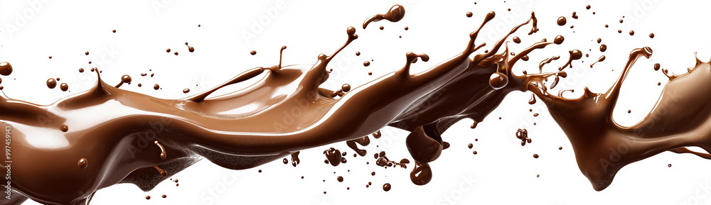 Milk chocolate collision splash high-definition photography Milk chocolate collision splash high-definition photography